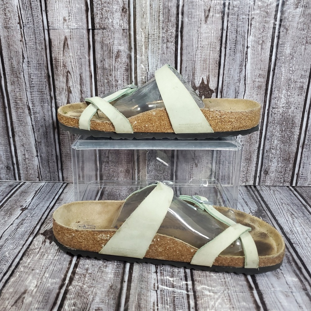 Birkenstock Unisex Mayari Green Nubuck Sandals Soft Footbed Size 41 L10 M8 - Picture 2 of 8